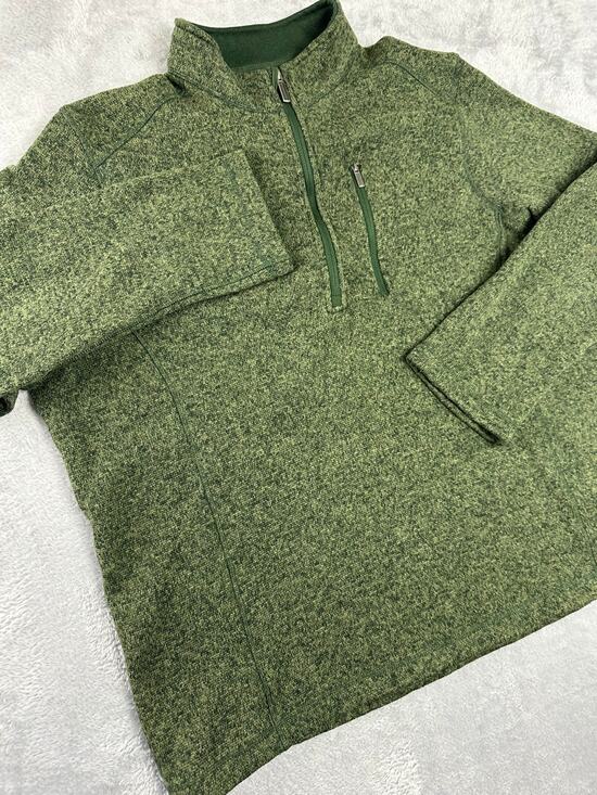 Woolrich Other - Woolrich Men XXL Quarter Zip Fleece Pullover Sweater Heather Green Outdoor Work
